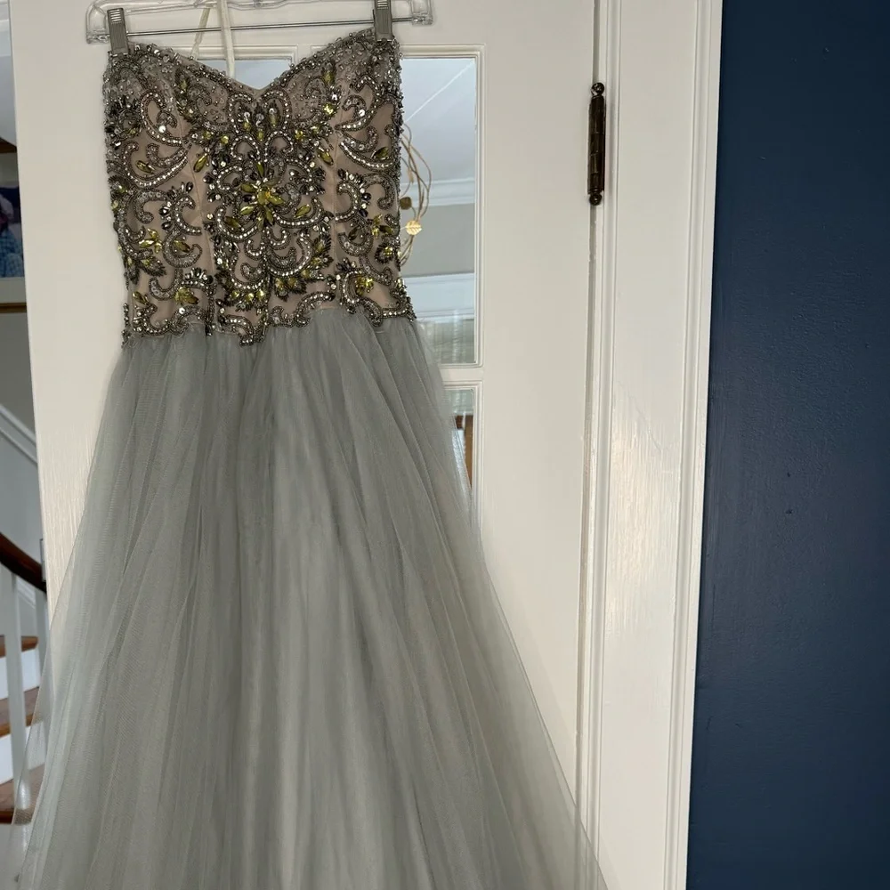 Terani Couture Strapless Gown -4 - Picture 3 of 8